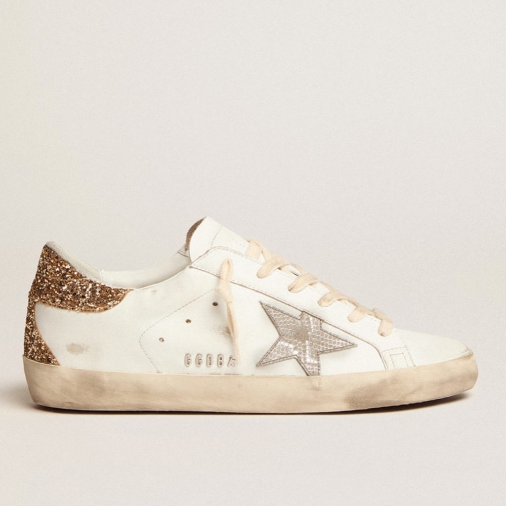 Golden Goose Super Star Sneakers Glitter & Snake print size 37